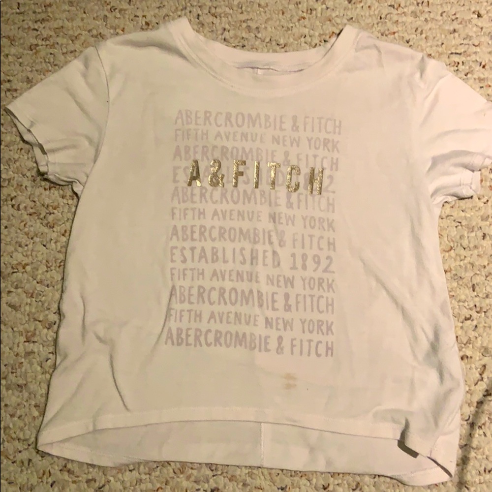 Abercrombie kids 7/8 white tee